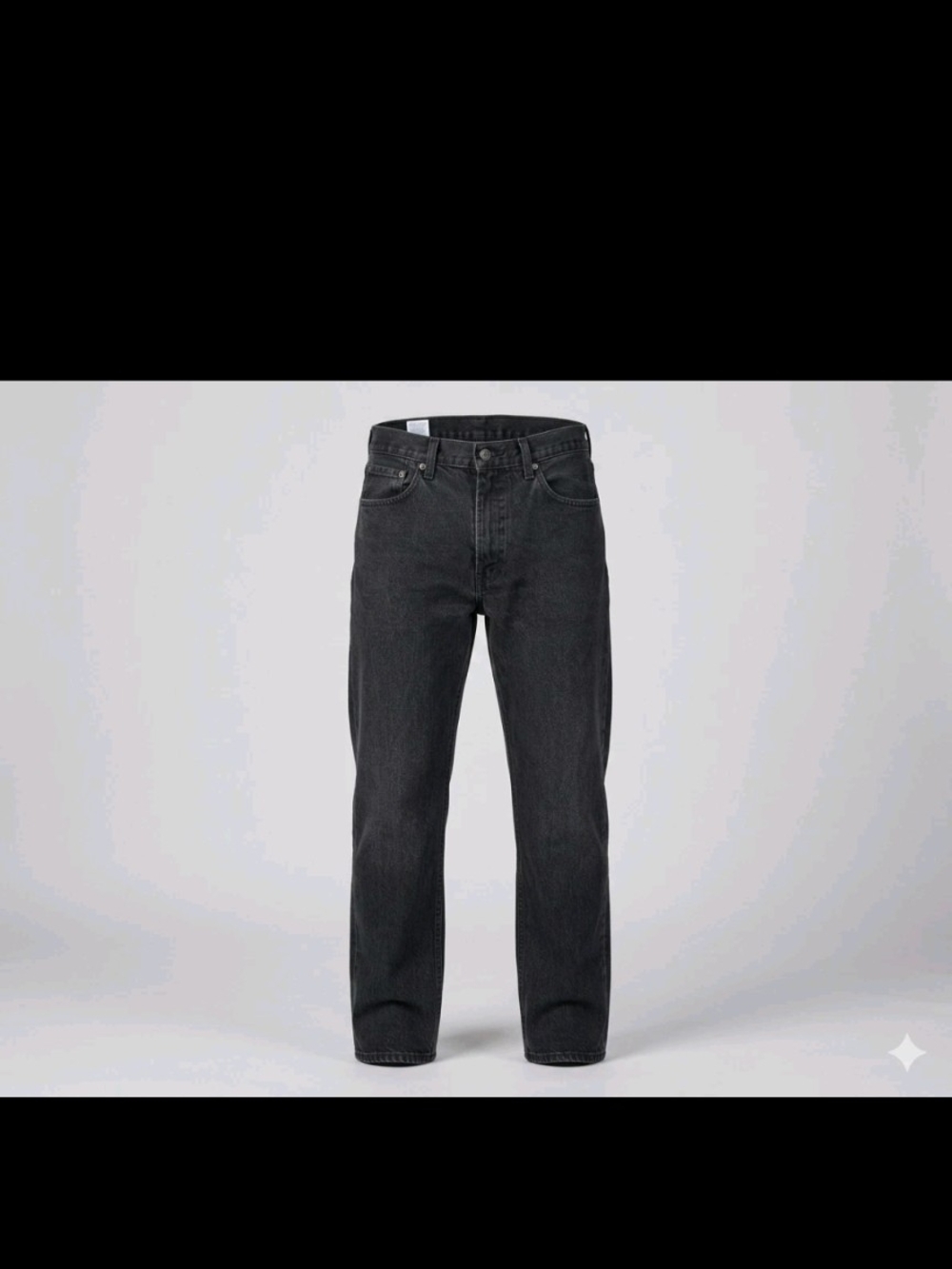 Levi's 505 Straight Leg Jeans Men's 34x29 Black Denim Regular Fit 100% Cotton